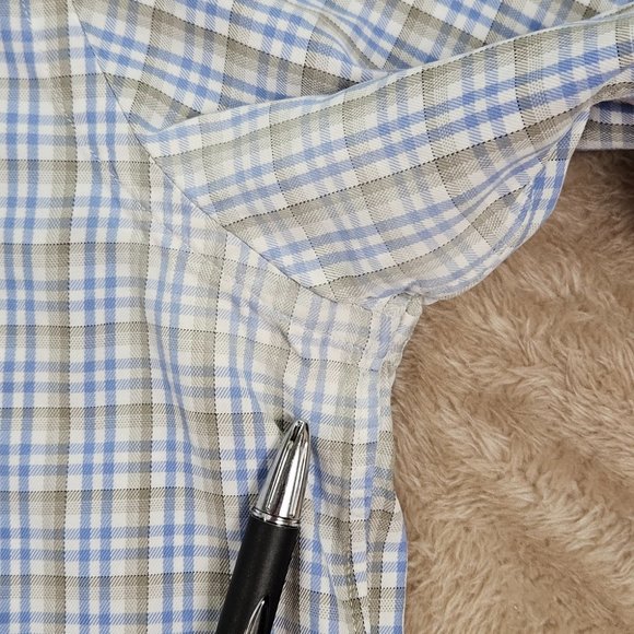 Made in USA Brooks Brothers Egyptian Cotton Dress Shirt Plaid Men's Size 15.5-34 - Picture 2 of 10